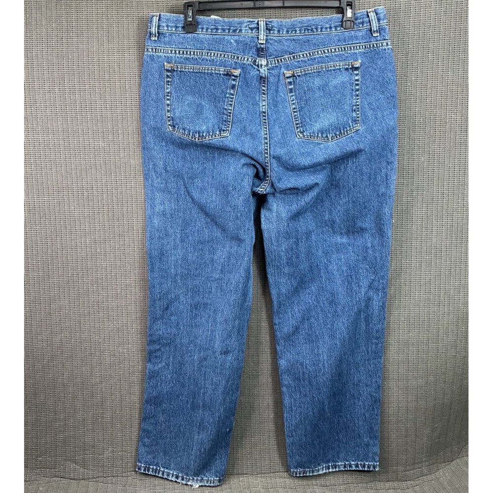 Faded Glory Womens Plus Size 18W Avg Blue Classic Fit Dark Stonewash Denim Jeans - Picture 2 of 10